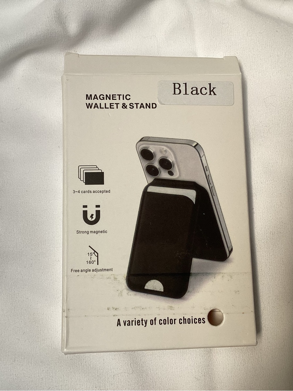 Magnetic Wallet & Stand - Black